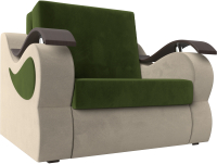 Кресло-кровать Mebelico Меркурий 223 / 100674 (80, микровельвет зеленый/бежевый) - 