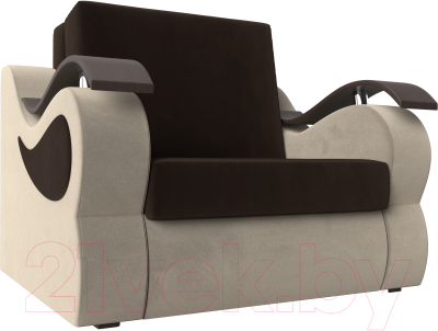 Кресло-кровать Лига Диванов Меркурий 223 / 100675 (80, микровельвет коричневый/бежевый)