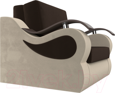 Кресло-кровать Лига Диванов Меркурий 223 / 100675 (80, микровельвет коричневый/бежевый)
