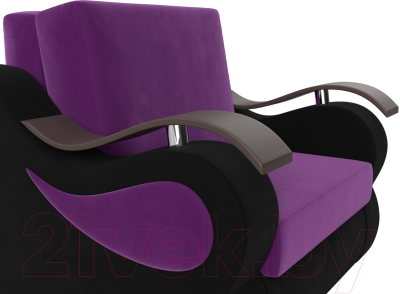 Кресло-кровать Лига Диванов Меркурий 223 / 100676 (80, микровельвет фиолетовый/черный)