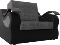 Кресло-кровать Лига Диванов Меркурий 223 / 100684 (80, рогожка серый/экокожа черный) - 