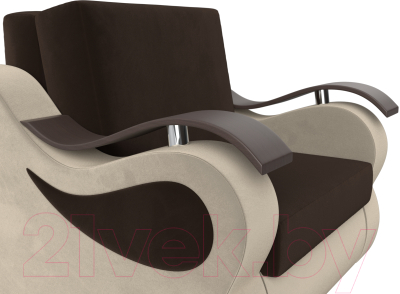 Кресло-кровать Лига Диванов Меркурий 223 / 100675 (60, микровельвет коричневый/бежевый)