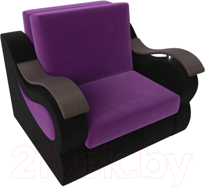 Кресло-кровать Лига Диванов Меркурий 223 / 100676 (60, микровельвет фиолетовый/черный)