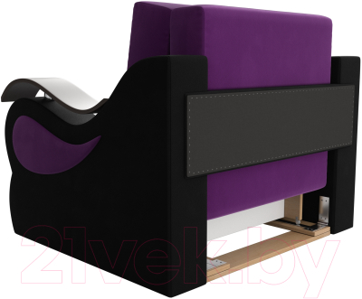 Кресло-кровать Лига Диванов Меркурий 223 / 100676 (60, микровельвет фиолетовый/черный)