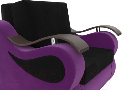 Кресло-кровать Лига Диванов Меркурий 223 / 100677 (60, микровельвет черный/фиолетовый)