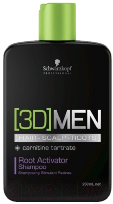 Шампунь для волос Schwarzkopf Professional 3D Men. Root Activator Shampoo (250мл)
