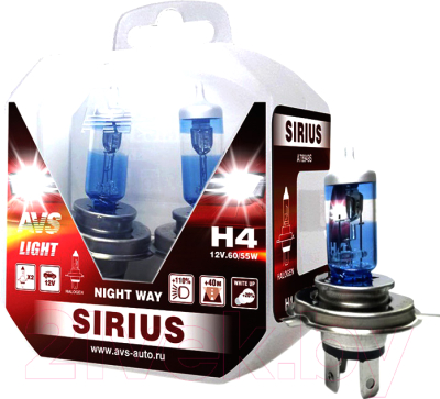 Комплект автомобильных ламп AVS Sirius Night Way A78949S (2шт)