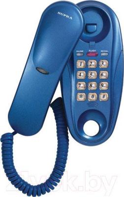 Проводной телефон Supra STL-112 (синий) - общий вид
