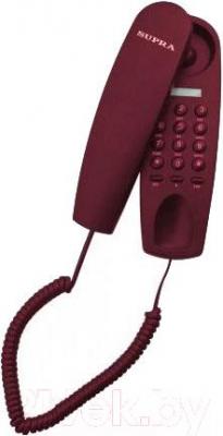 Проводной телефон Supra STL-120 (вишня) - общий вид