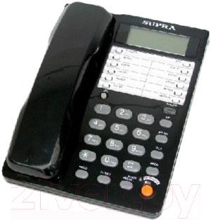 Проводной телефон Supra STL-431 (чёрный) - общий вид