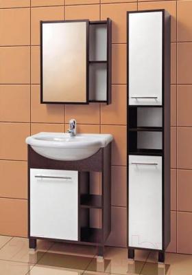Шкаф с зеркалом для ванной Акваль Карина 60 / ЕК.04.60.00.L - в интерьере