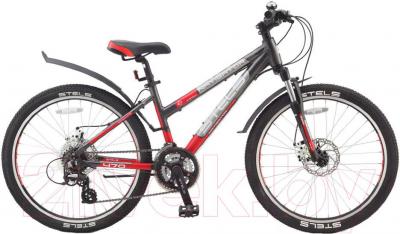 Велосипед STELS Navigator 470 MD (24,темно-серый, красный, серебро) - общий вид