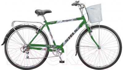 Велосипед STELS Navigator 350 Gent (28, темно-зеленый, серебро) - общий вид