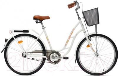 Велосипед AIST 26-210 (белый, с корзиной)