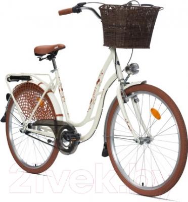 Велосипед AIST 26-211 (белый, с корзиной)
