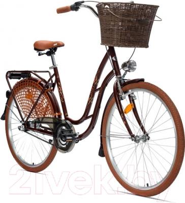 Велосипед AIST 26-211 (коричневый, с корзиной)