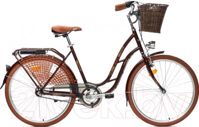Велосипед AIST 26-211 (коричневый, с корзиной)