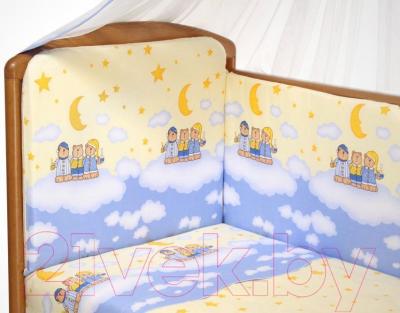 Комплект постельный для малышей Perina Аманда А4-02.4 (ночка голубой) - рисунок