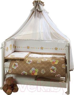 Комплект постельный для малышей Perina Тиффани / 4-02.0 (цветы) - балдахин в комплект не входит
