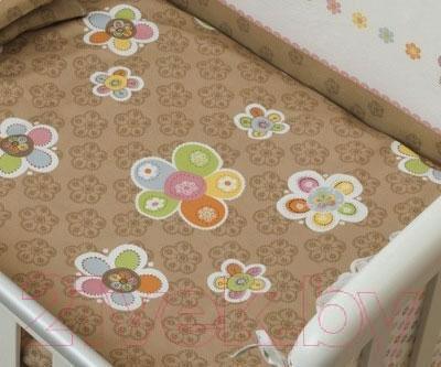 Комплект постельный для малышей Perina Тиффани / 4-02.0 (цветы) - рисунок