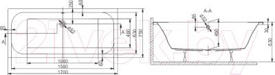 Ванна акриловая Sanplast WP/FREE 75x170