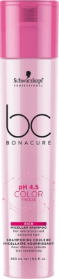 Шампунь для волос Schwarzkopf Professional BC Bonacure pH 4.5 Color Freeze Rich Micellar for Overprocessed (250мл)