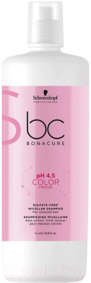 

Шампунь для волос Schwarzkopf Professional, BC Bonacure pH 4.5 Color Freeze Sulfate-Free Micellar For Colour