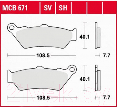 Тормозные колодки TRW MCB671
