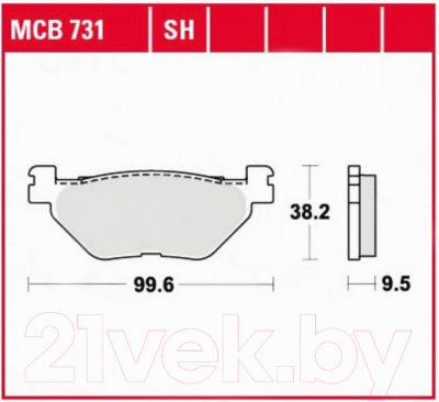 Тормозные колодки TRW MCB731