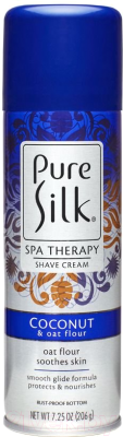 Пена для бритья Pure Silk Flour Shave Cream экстракт кокоса и овса (206г)