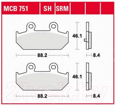 Тормозные колодки TRW MCB751