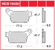 Миниатюра изображения товара Тормозные колодки TRW MCB784SH