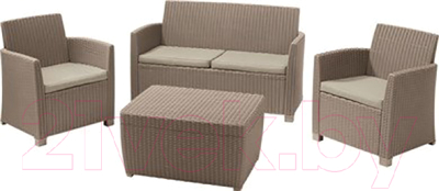 Комплект садовой мебели Keter Corona Lounge Set / 231416 (капучино)