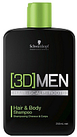 Шампунь для волос Schwarzkopf Professional 3D Men. Hair & Body Shampoo (250мл) - 