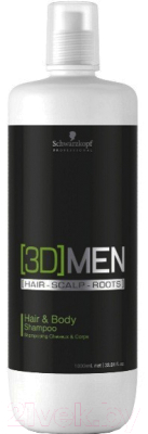 

Шампунь для волос Schwarzkopf Professional, 3D Men. Hair & Body Shampoo