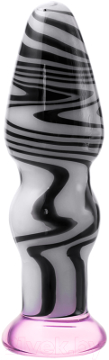 Пробка интимная Sexus Glass / 912248 (белый/черный)