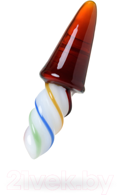 Пробка интимная Sexus Glass / 912291 (янтарный/разноцветный)