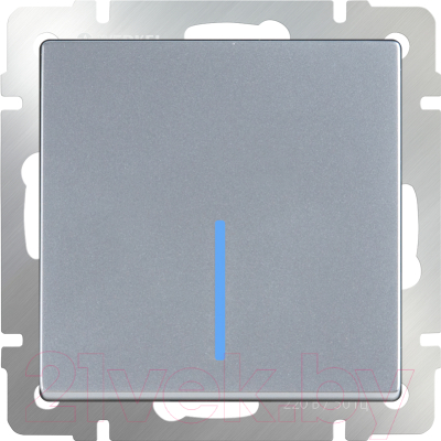 Выключатель Werkel WL06-SW-1G-LED / a029824 (серебряный)