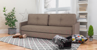 Диван Rivalli Киото трехместный (Stark brown) - Фото модели дивана Киото  в интерьере