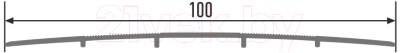 Порог КТМ-2000 10-01 Т 1.8м (серебристый)