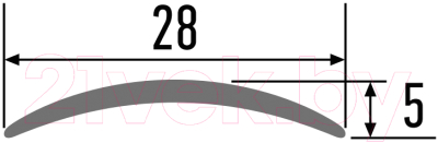 Порог КТМ-2000 110-017 Т 1.8м (дуб)