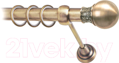 Карниз для штор Lm Decor Тифани 037 1р гладкий 25мм (антик, 1.8м)