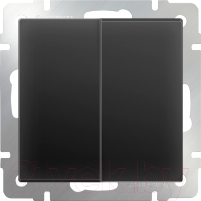 Выключатель Werkel WL08-SW-2G / a029873 (черный матовый)