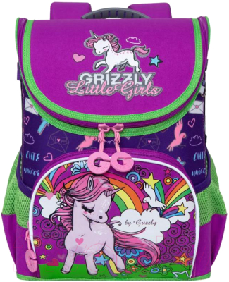 Школьный рюкзак Grizzly RA-981-2 (фиолетовый)