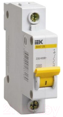 

Выключатель автоматический IEK, ВА 47-29 40А 1P 4.5кА C