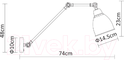 Бра Arte Lamp Braccio A2055AP-1GY