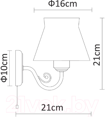 Бра Arte Lamp Margherita A7021AP-1WH