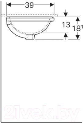 Умывальник Geberit VariForm 500.751.01.2