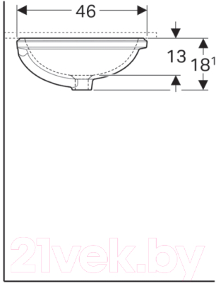 Умывальник Geberit VariForm 500.759.01.2