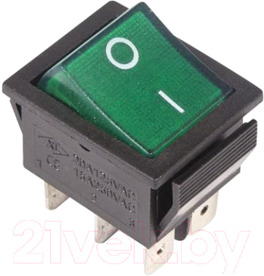Выключатель клавишный Rexant ON-ON 36-2352 (зеленый)